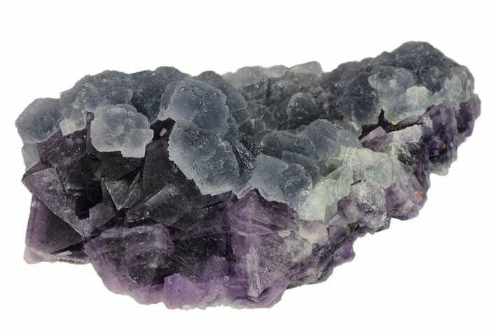 Blue Fluorite Over Purple Octahedral Fluorite - Fluorescent! #149682